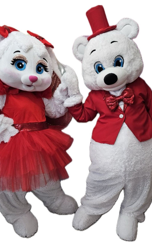 0019 Комплект ростових ляльок-зайка Меррі та ведмедик Гуффі