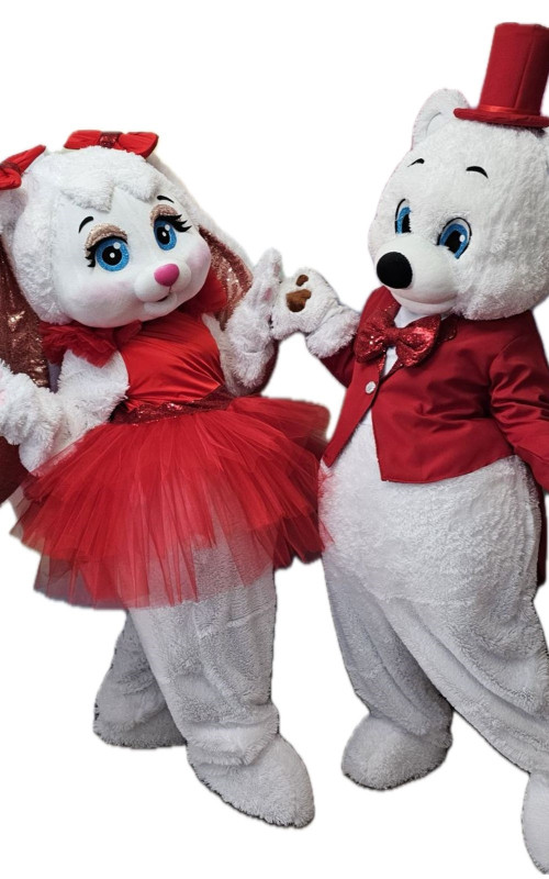 0019 Комплект ростових ляльок-зайка Меррі та ведмедик Гуффі