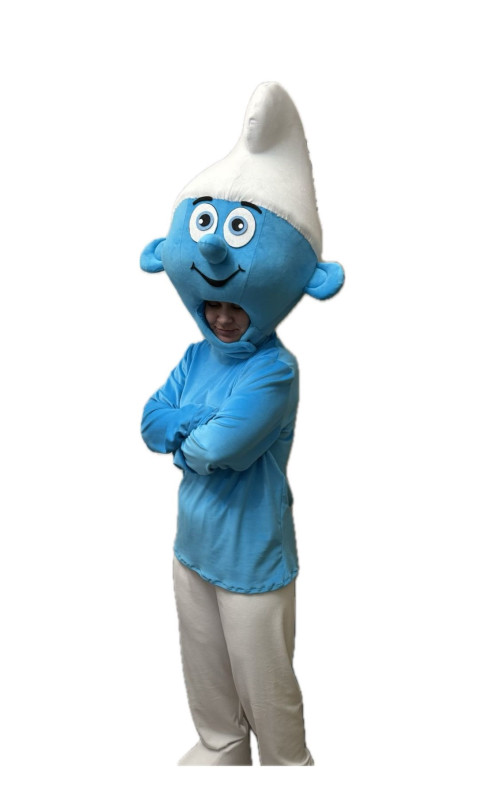 0144 Костюм для аніматорів-Смурфик Жартівник 0144 Костюм для аніматорів-Смурфик Жартівник