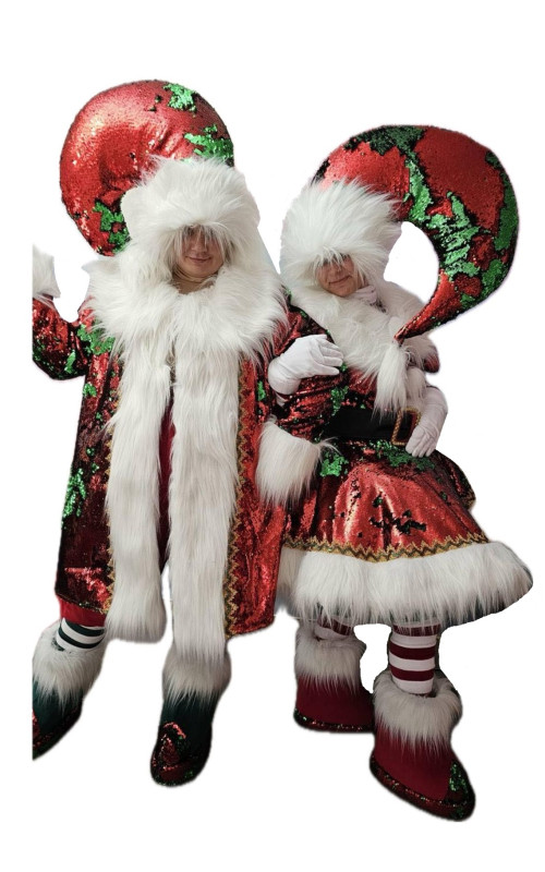 0146 Комплект новорічних костюмів-Ельф та Ельфійка