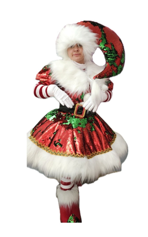 0146 Комплект новорічних костюмів-Ельф та Ельфійка