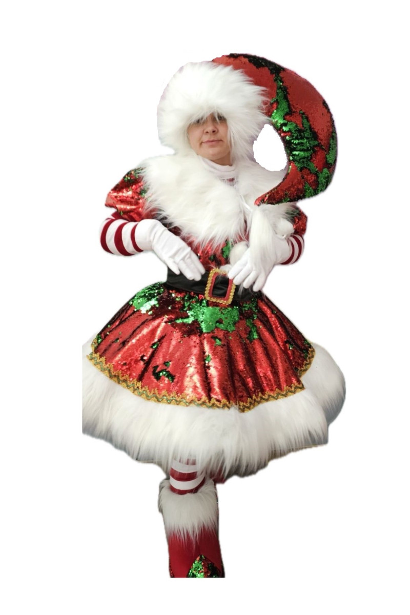 0146 Комплект новорічних костюмів-Ельф та Ельфійка