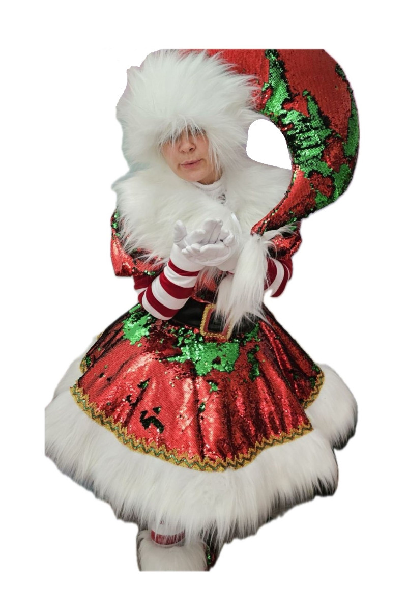 0146 Комплект новорічних костюмів-Ельф та Ельфійка