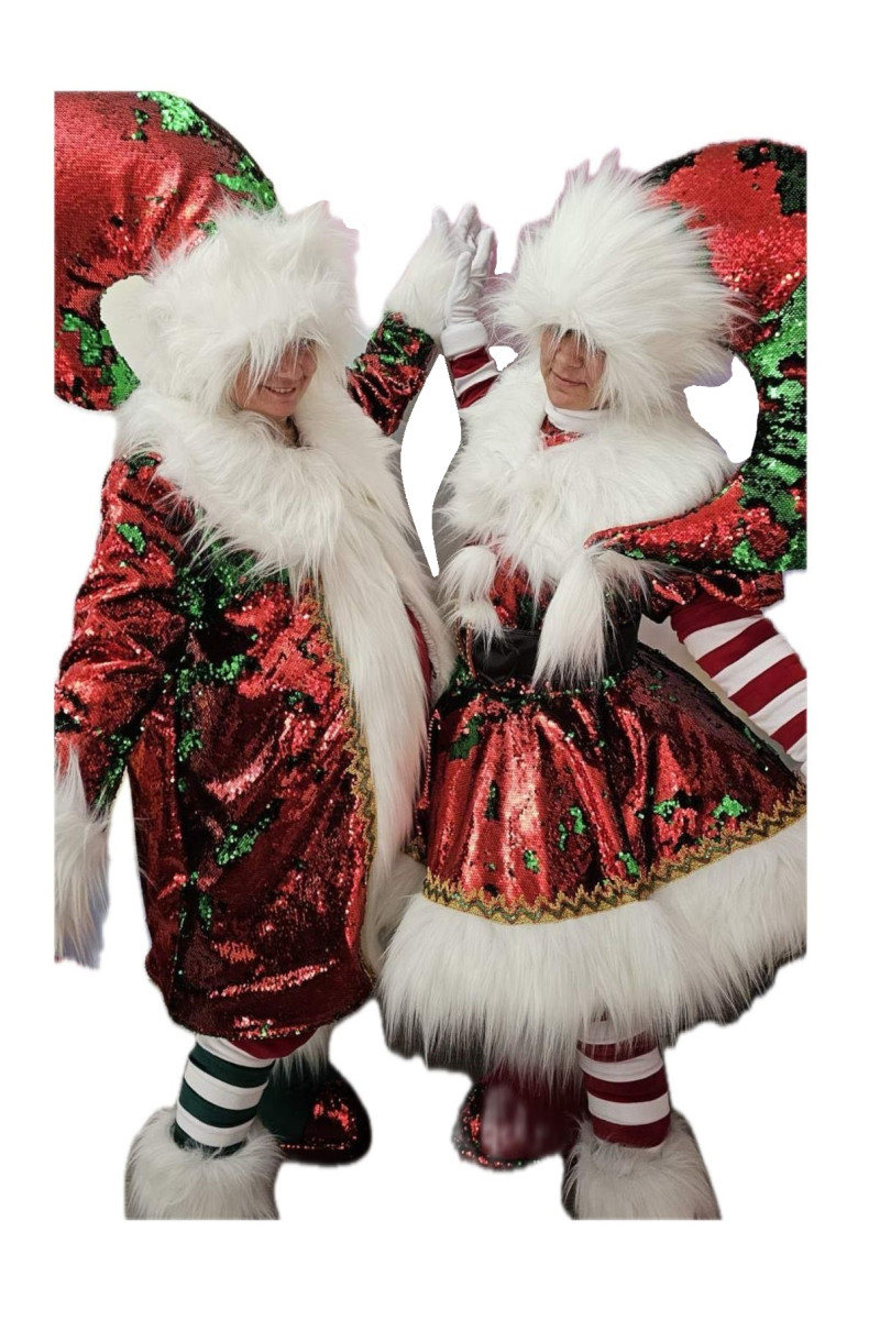 0146 Комплект новорічних костюмів-Ельф та Ельфійка