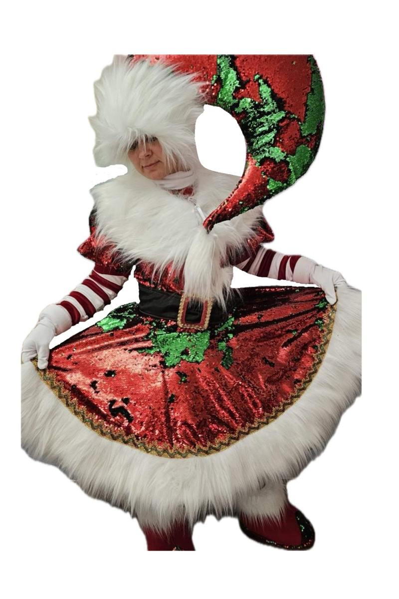 0146 Комплект новорічних костюмів-Ельф та Ельфійка