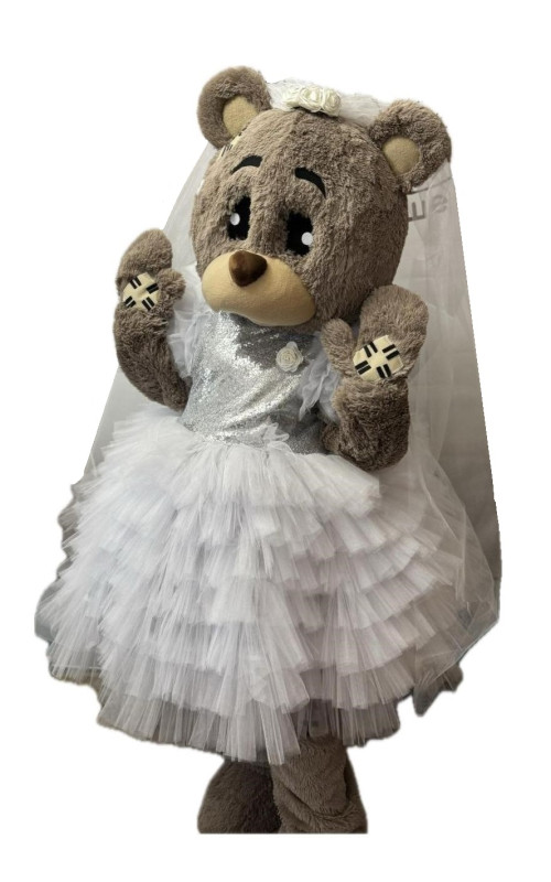 0190 Ростова лялька - Весільний Ведмедик Тедді